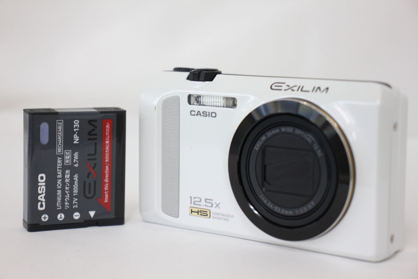 返品保証】 カシオ Casio Exilim EX-ZR200 ホワイト 12.5x