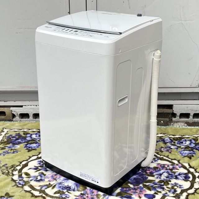 送料無料 全自動電気洗濯機 【中古】美品 Hisense ハイセンス HW-G55B 2021年製 5.5kg 小型 単身 ホワイト B /  59669 - メルカリ