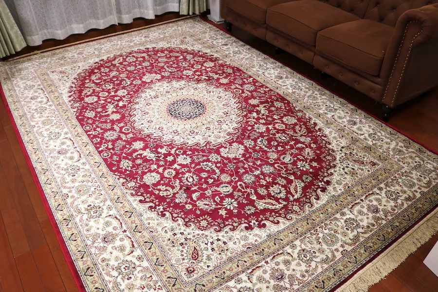 ペルシャ柄絨毯 200×290 新品未使用 6畳 大判ラグ カーペット 訳あり ペルシャ柄絨毯 200×290 新品未使用 6畳 大判ラグ カーペット 訳あり