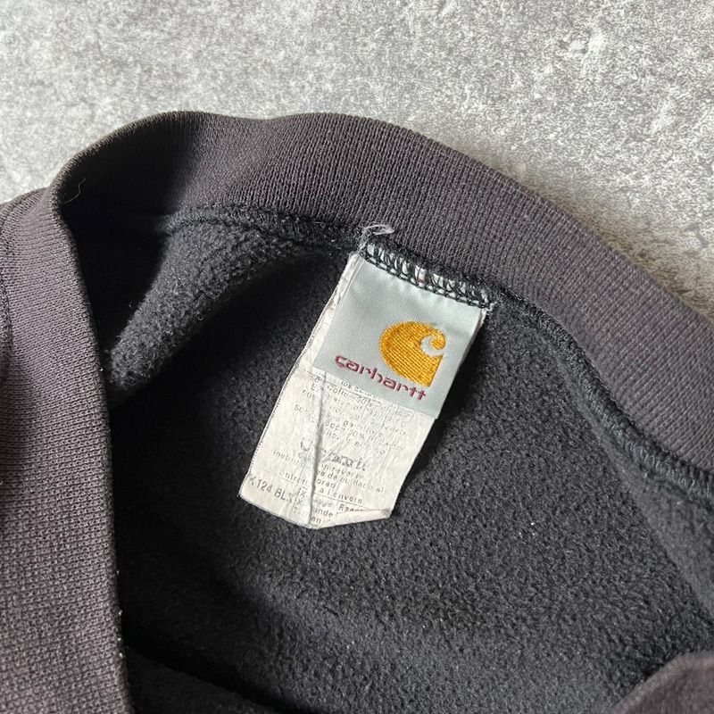 雰囲気系 90s Carhartt ロゴ刺繍 前V スウェット トレーナー XL / 90