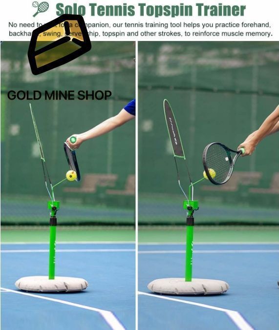 テニストレーニング器具の高さ調整