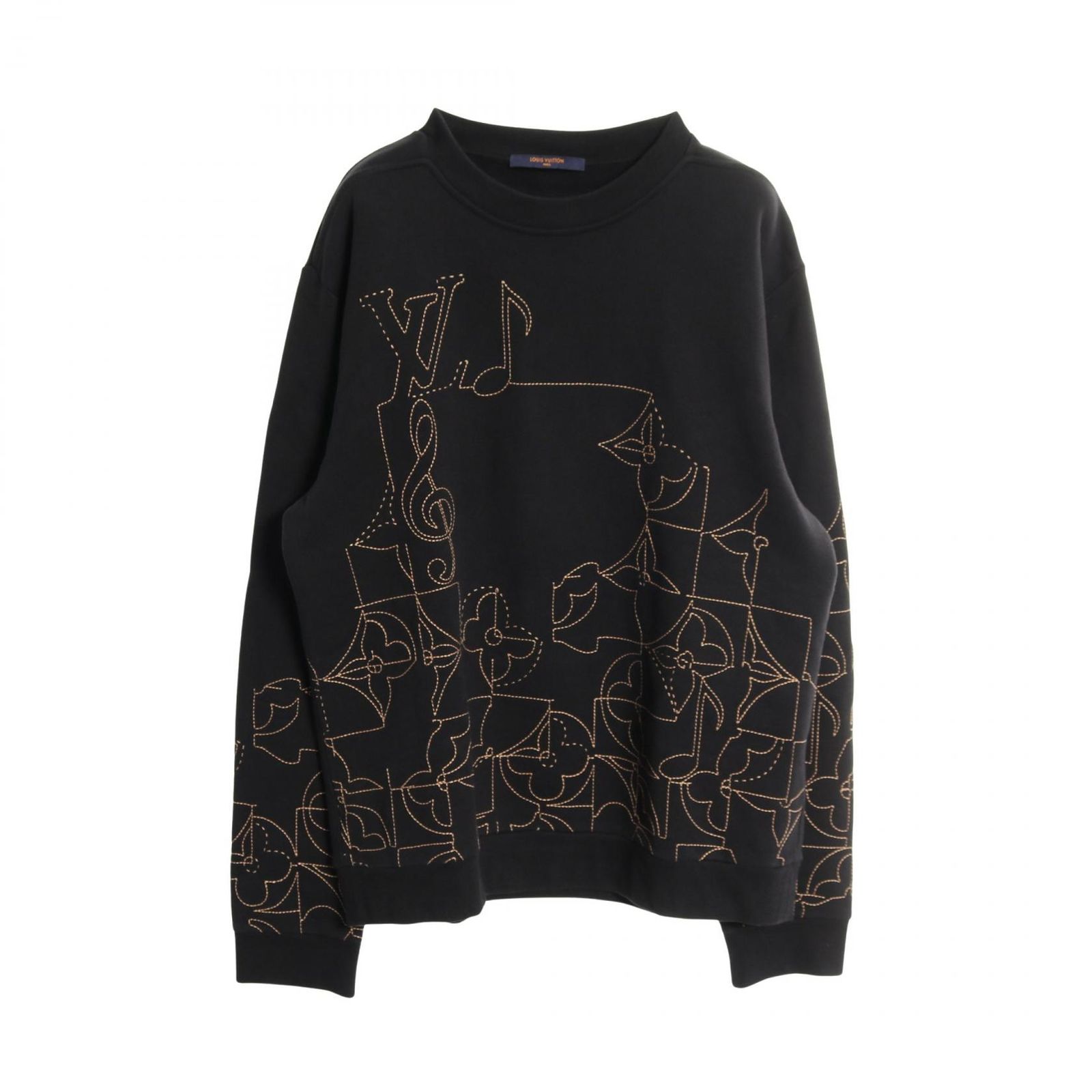 ルイヴィトン　スウェット　ミュージックライン エンブロイダード ルイ・ヴィトン LOUIS VUITTON スウェット ミュージックライン