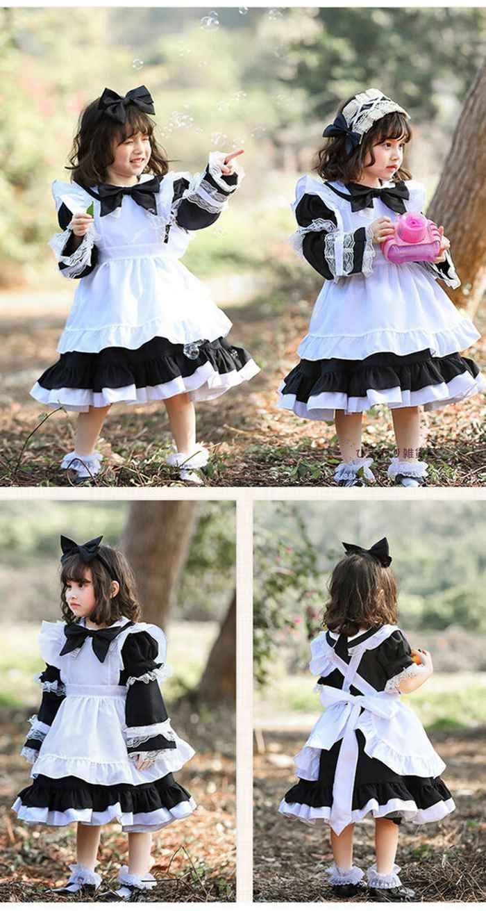 メイド服 女の子 クラシカル ロイヤルメイド ワンピース キッズ メイド 髪飾り付き 蝶結び エプロン 子供コスチューム ハロウィン衣装 子供 コスプレ ベビー 女の子 エプロン 子供用 ハロウィン仮装 ハロウィーン 変装 jBOZ693