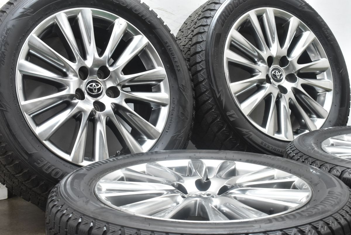 製 バリ溝 DM-V3付 トヨタ 60 ハリアー 純正 18in 7.5J 45 PCD114.3 ブリヂストン ブリザック 235 55R18 ハイグロス