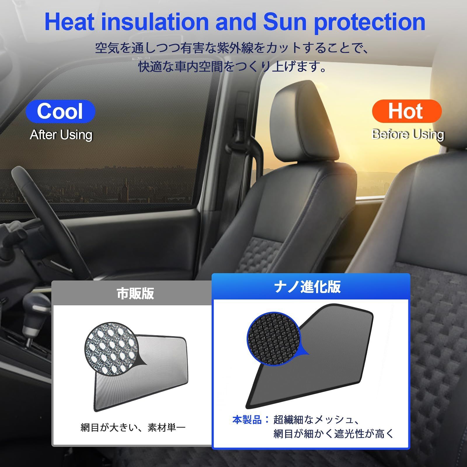 新品 ヴォクシー ノア 90系 専用 メッシュカーテン 車種専用 サンシェード VOXY NOAH ZWR90W/ZWR95W/MZRA90W/MZRA95W サイド用 遮光カーテン 遮光 日除け 日焼け防止 UVカット メッシュサンシェード マグネット式 日