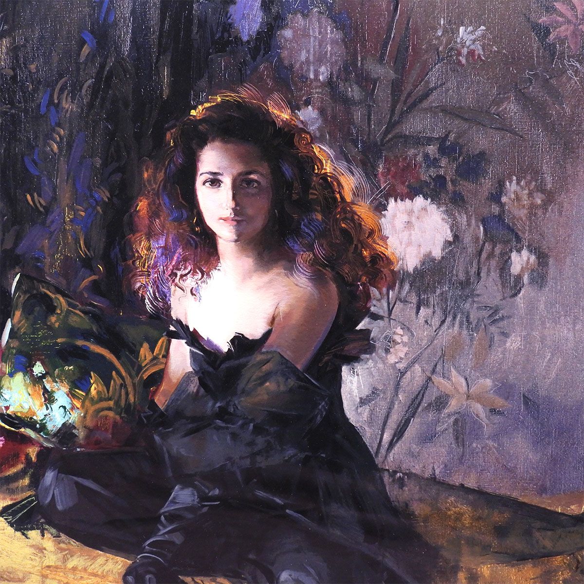 絵画　カロリーナ・アミーゴ嬢 トレンツ・リャド カロリーナ・アミーゴ嬢 人物画 女性像 印象派 光を