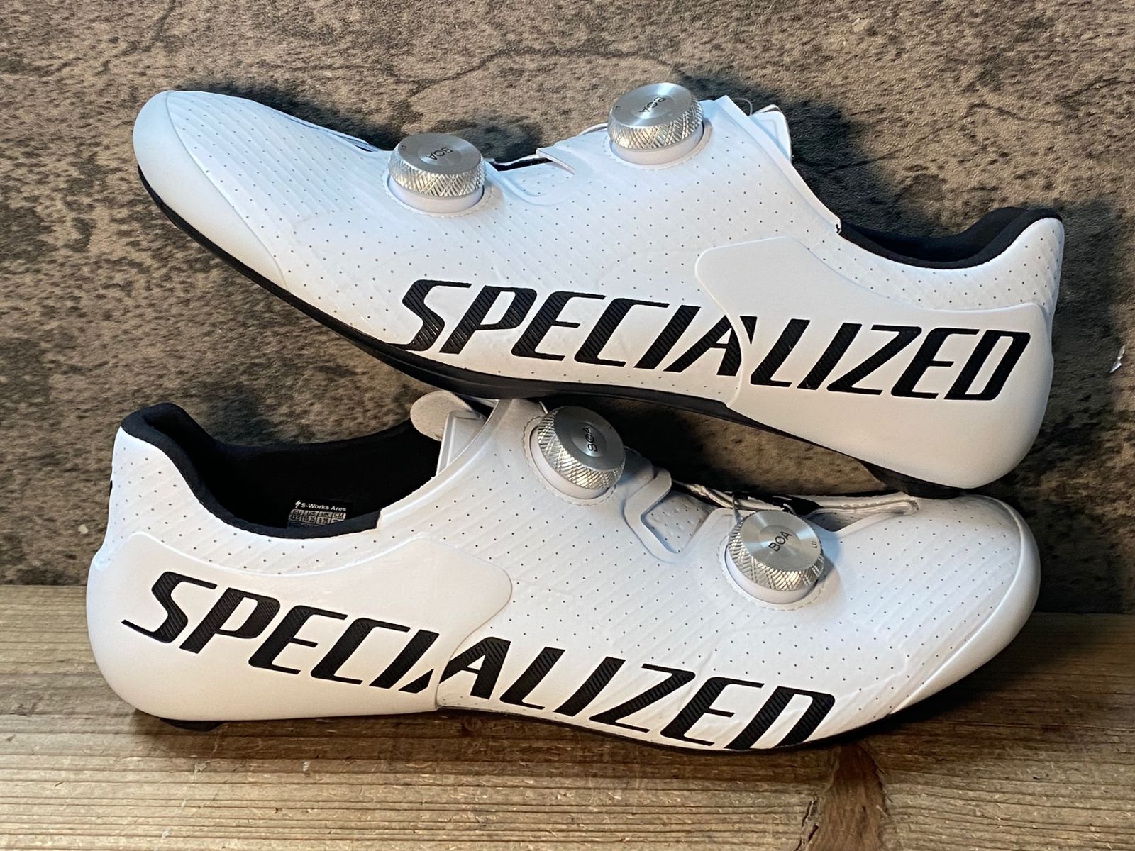 JM428 スペシャライズド SPECIALIZED エスワークス S-WORKS ARES 2 RD ビンディングシューズ TEAM 白 EU43.5 SPD-SL BRIGHTFACE_UK