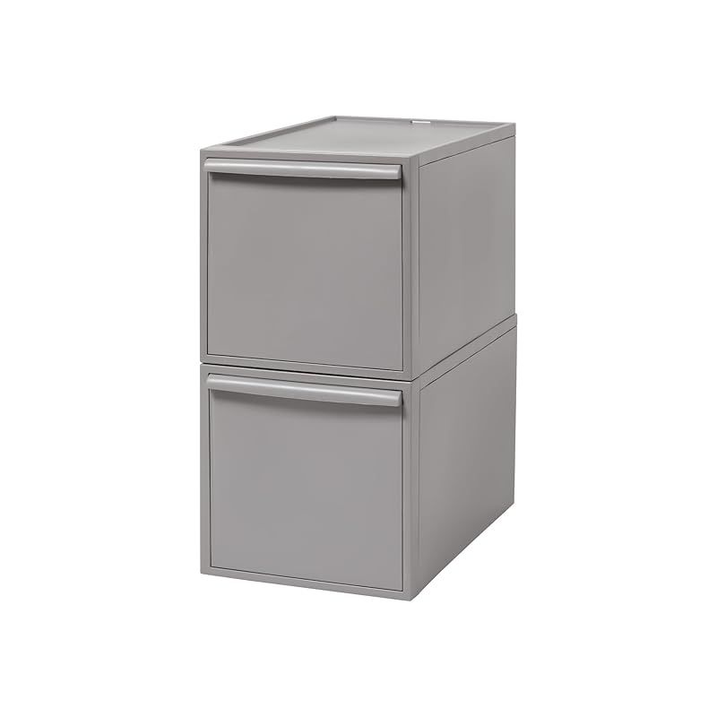 ライクイット like-it 収納ボックス クローゼットシステム 引出し L 2個組 オールグレー CS-D3 2P 奥行き52cm 衣装ケース 衣類収納 届いてすぐに使える 累計販売数270万台突破