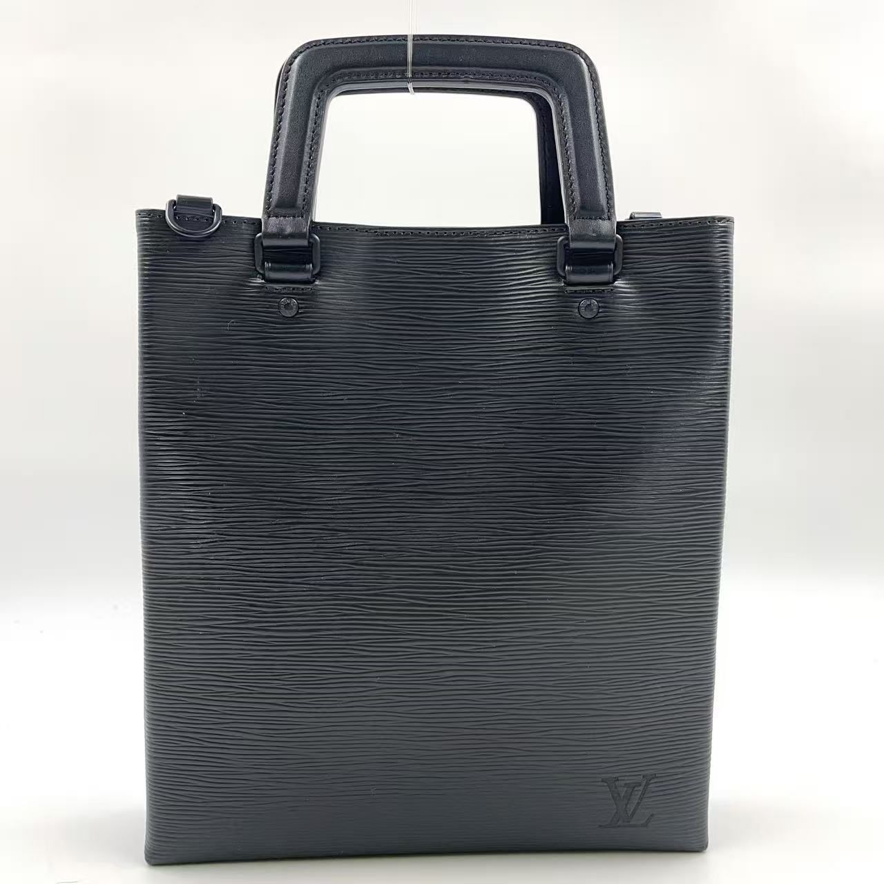 LOUIS VUITTON サックプラ フォールド エピ エピ ノワール レザー ブラック ハンドバッグ ブラック M58497