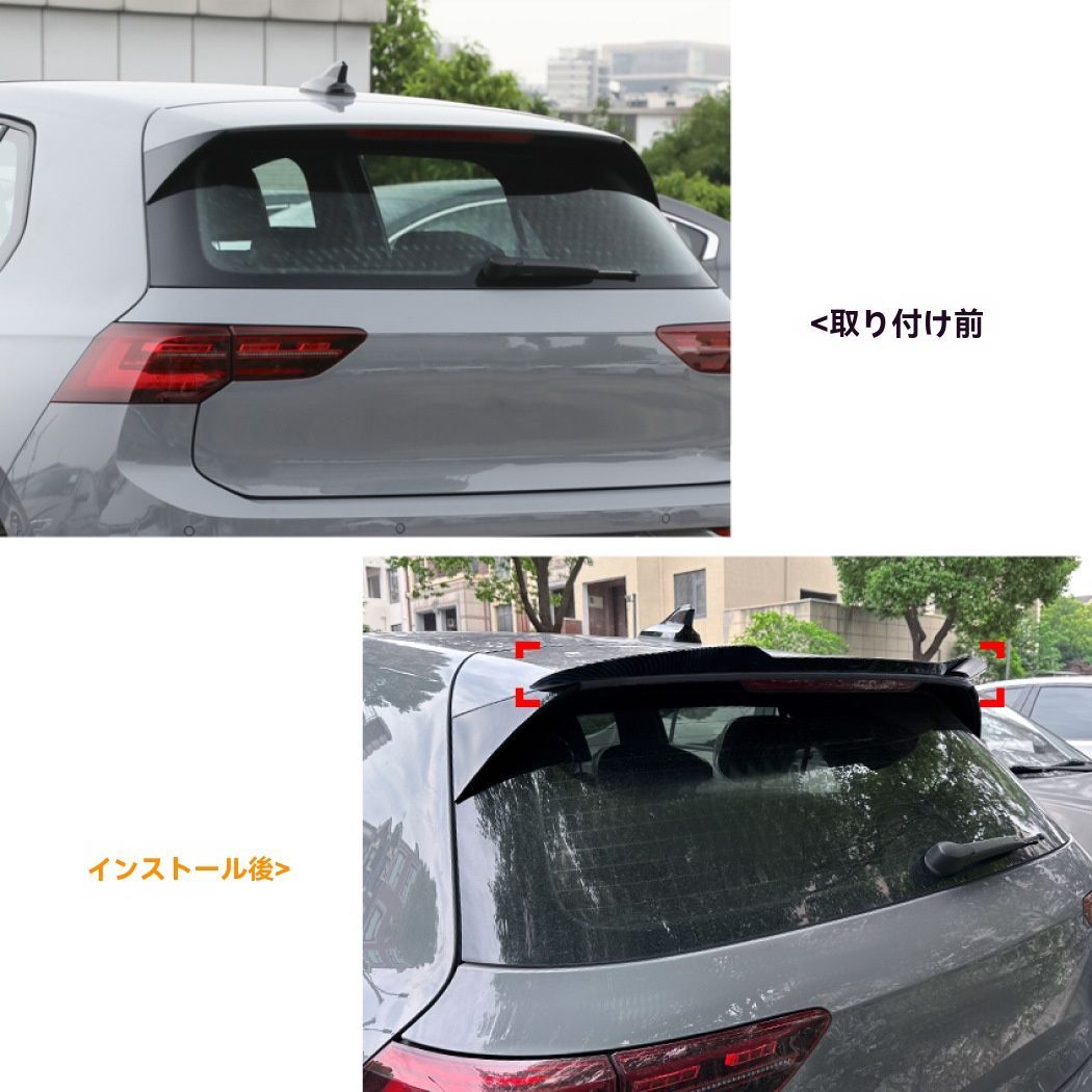 フォルクスワーゲン ゴルフ MK8 GTI R GTD 2020年以降 トップウィング リアウィング エアロパーツ改造 FFCRYSTALESIA_COM