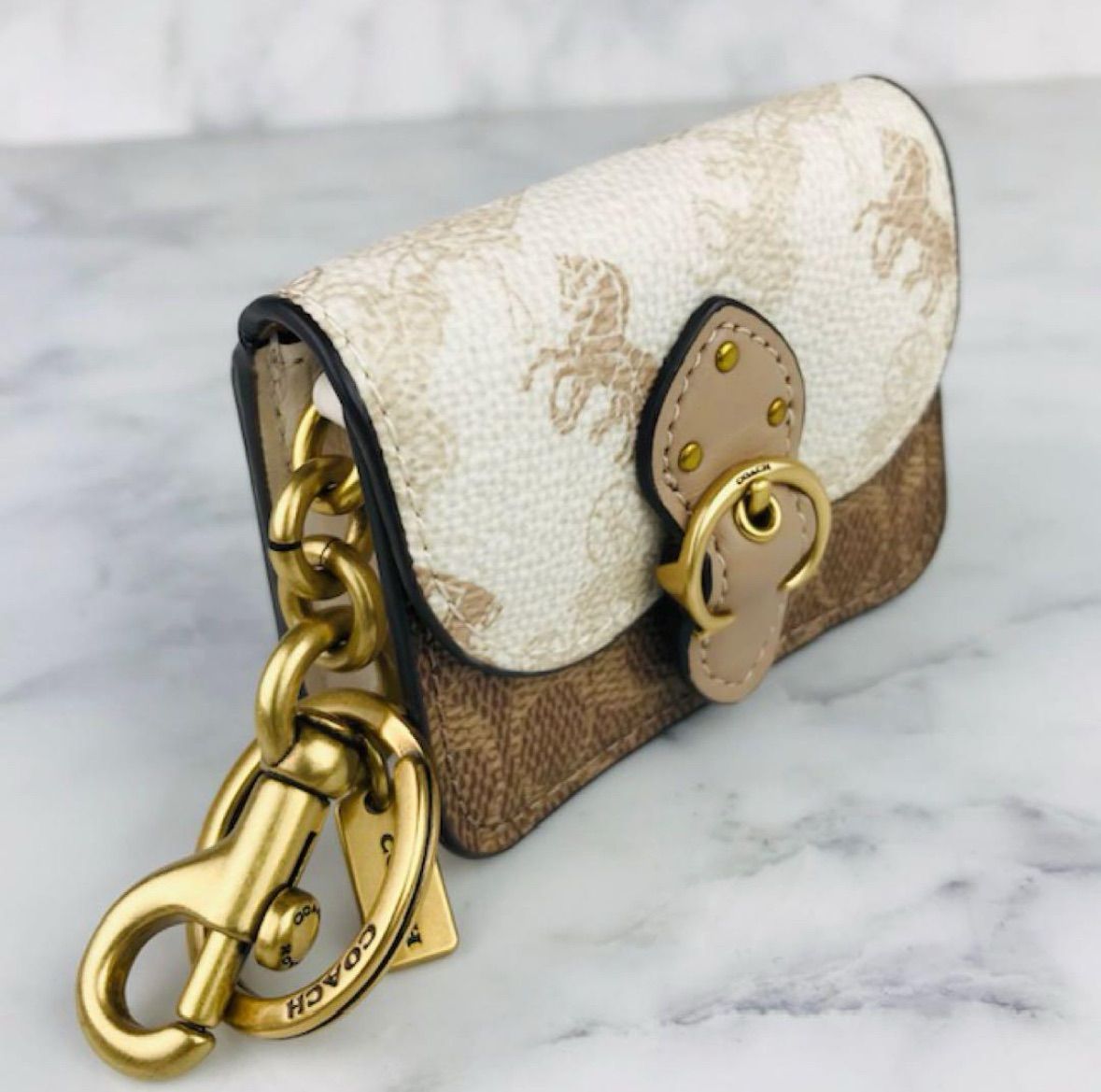 極美品☆COACH・コーチ ミニ ビート バッグ チャーム ウィズ ホース