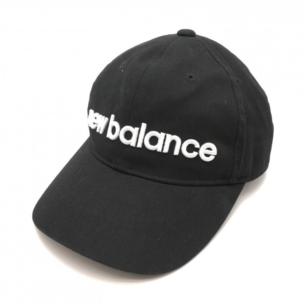 ニューバランスゴルフ キャップ 黒×白 立体ロゴ刺しゅう FR  ゴルフウェア New Balance