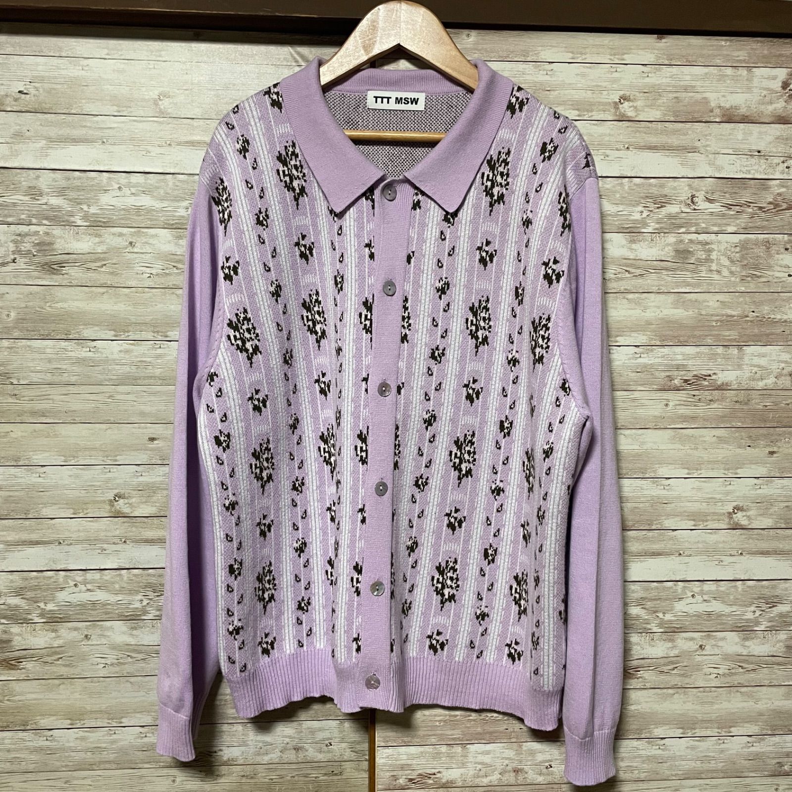 大注目 【TTT_MSW】美品 Rose Jacquard Knit Cardigan | www