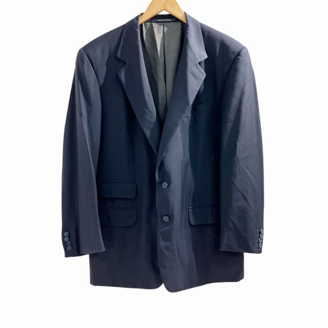 dunhill ダンヒル テーラードジャケット シングル 2B XL ネイビー ダンヒル dunhill テーラードジャケット ブレザー 2B 紺