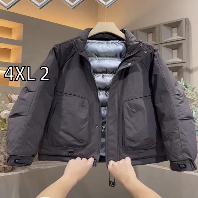 4XL 2 秋冬 コーデ メンズ 服 シンプル ファッション オシャレ 大人 かっこいい 大きいサイズ ストリート 紳士服 綿 コート タイプ 生物学 暖かい ジャケット アウター