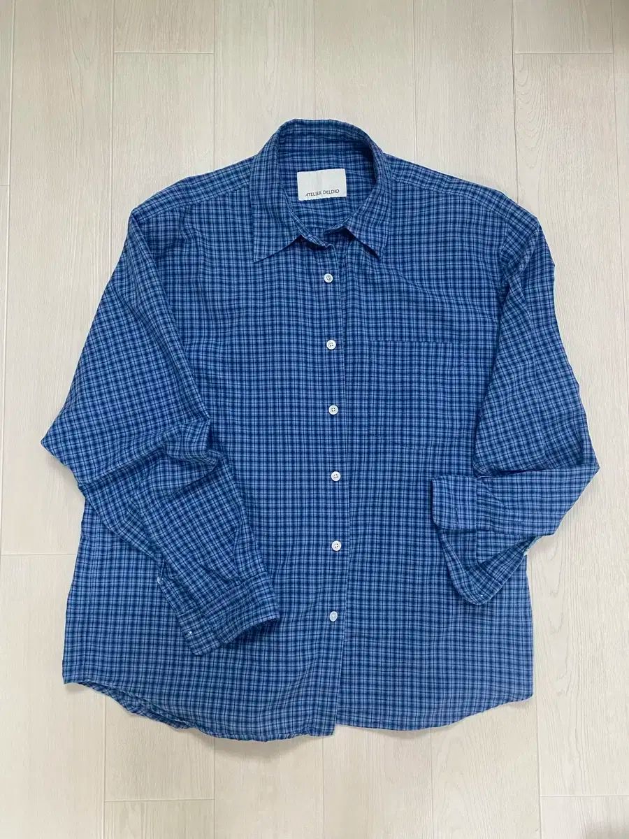 デルディオ ドビー シャツ チェック柄