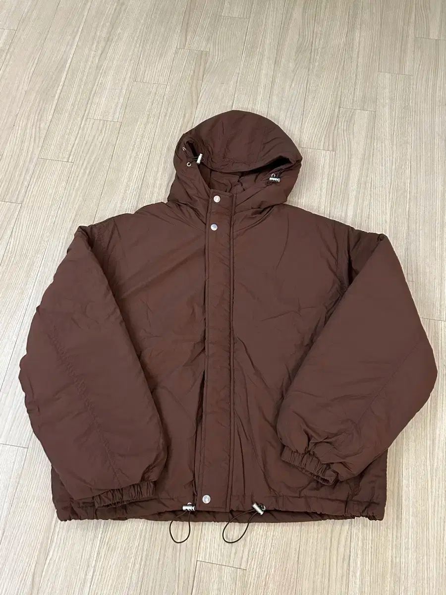 茶色 フード ダウンジャケット ブルゾン