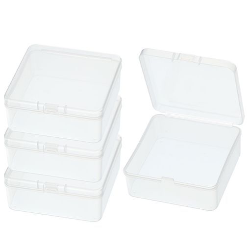 PATIKIL3.3x3.3x1.4インチのネイルチャームオーガナイザー4個のクラフトオーガナイザーと収納ボックスグリッドクリアプラスチックオーガナイザーボックスビーズオーガナイザーアートクラ&hellip;
