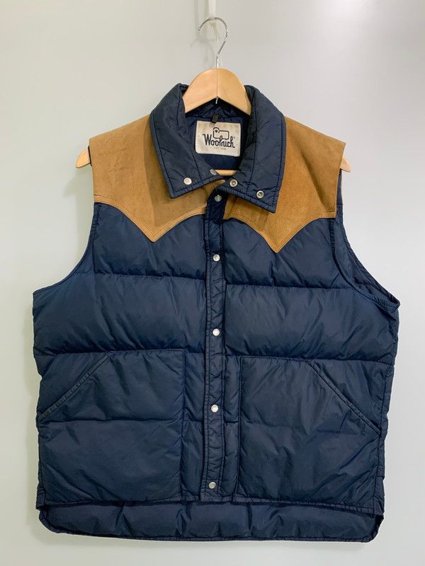 品 WOOLRICH ウールリッチ 70S 白タグ SUEDE DOWN VEST スエード ダウンベスト 144-250920-ks-13-min