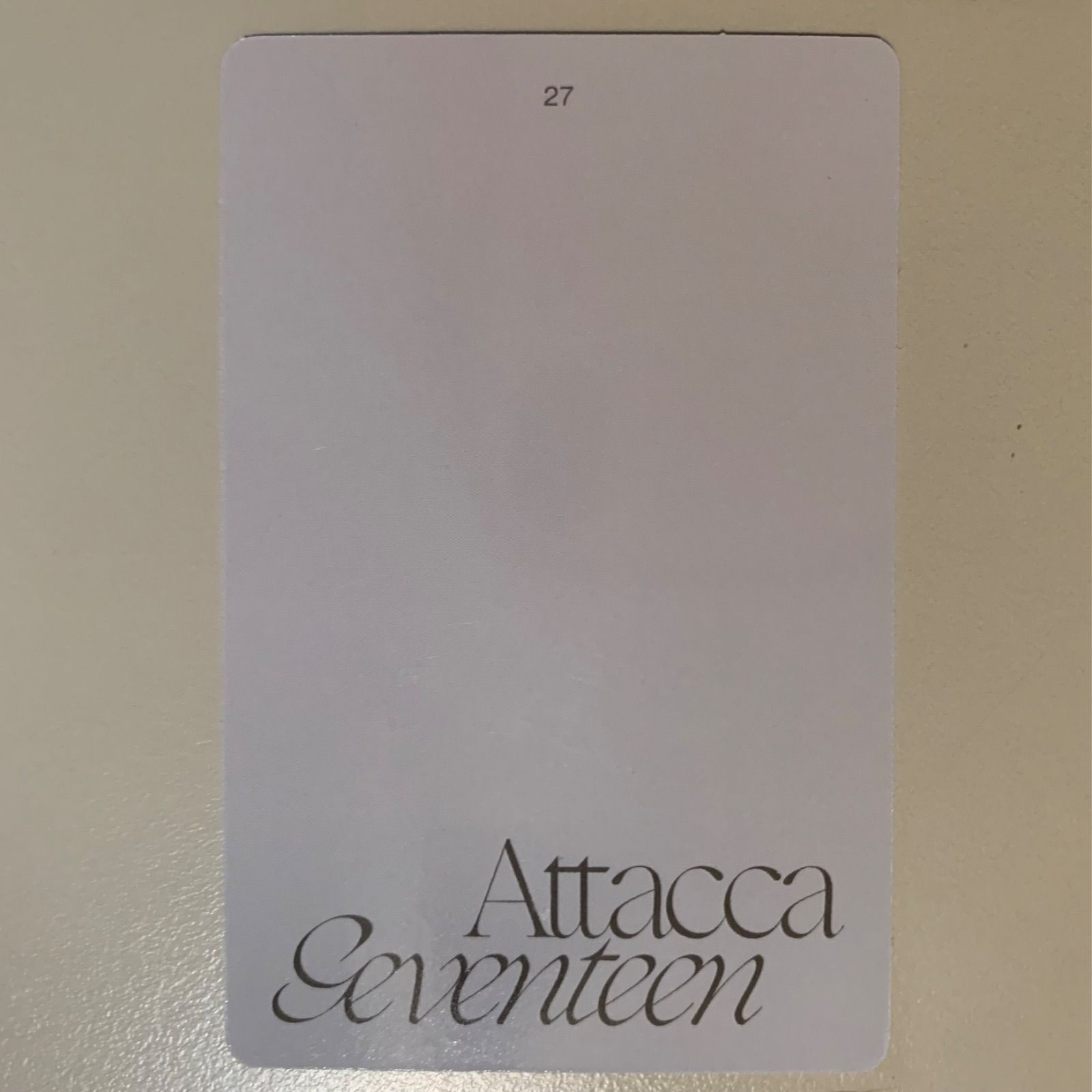 attacca エスクプス トレカ op.2 SEVENTEEN セブチ 27番 - メルカリ