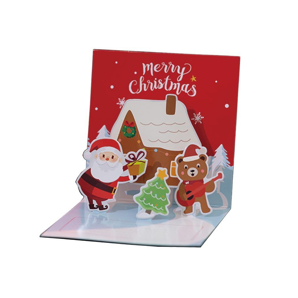 バースデーカード クリスマスカード 絵葉書 立体カード めまぐるしく