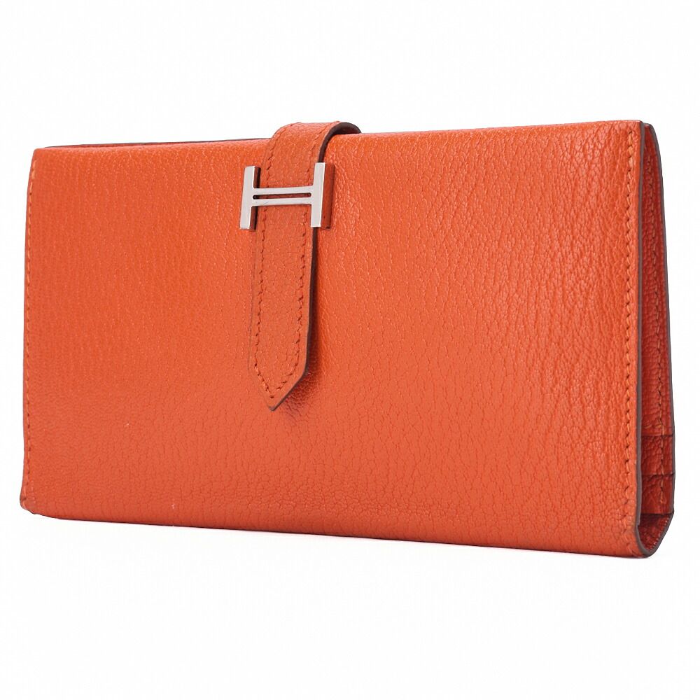 HERMES【エルメス】ベアンクラシック 二つ折り長財布 シェーブル  