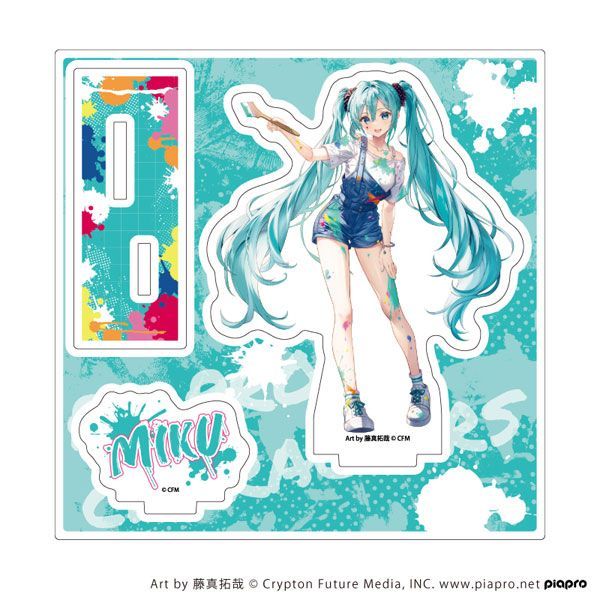 アクリルスタンドプレート「ピアプロキャラクターズ」13/初音ミク ペンキver.（描き起こしイラスト）