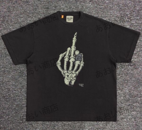 GALLERY DEPT. skull finger printed vintage Tシャツ 半袖