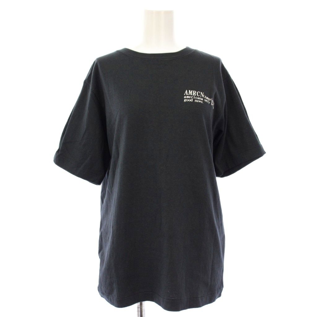 ドゥーズィエムクラスL'Appartement AMRCN ブラック Tシャツ アパルトモン ドゥーズィエムクラス L'Appartement DEUXIEME
