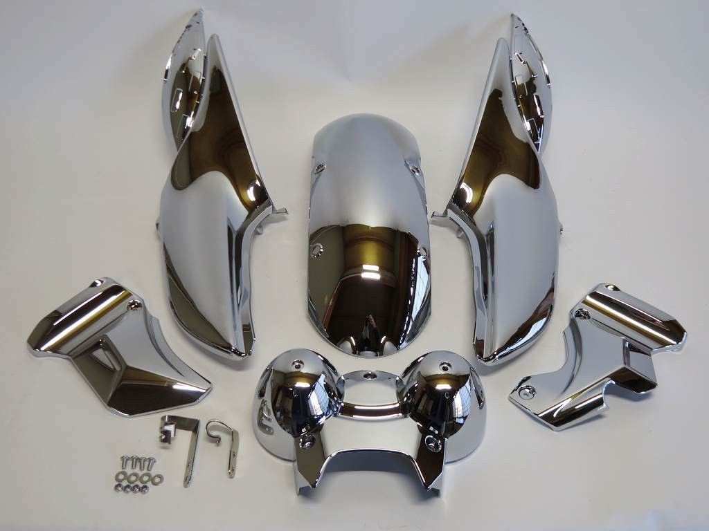 Z900RS z900rs cafe 2018-2025 フロント フェンダー u0026 前後 サイドカバー ＆ メーター カバー 6点セット メッキ