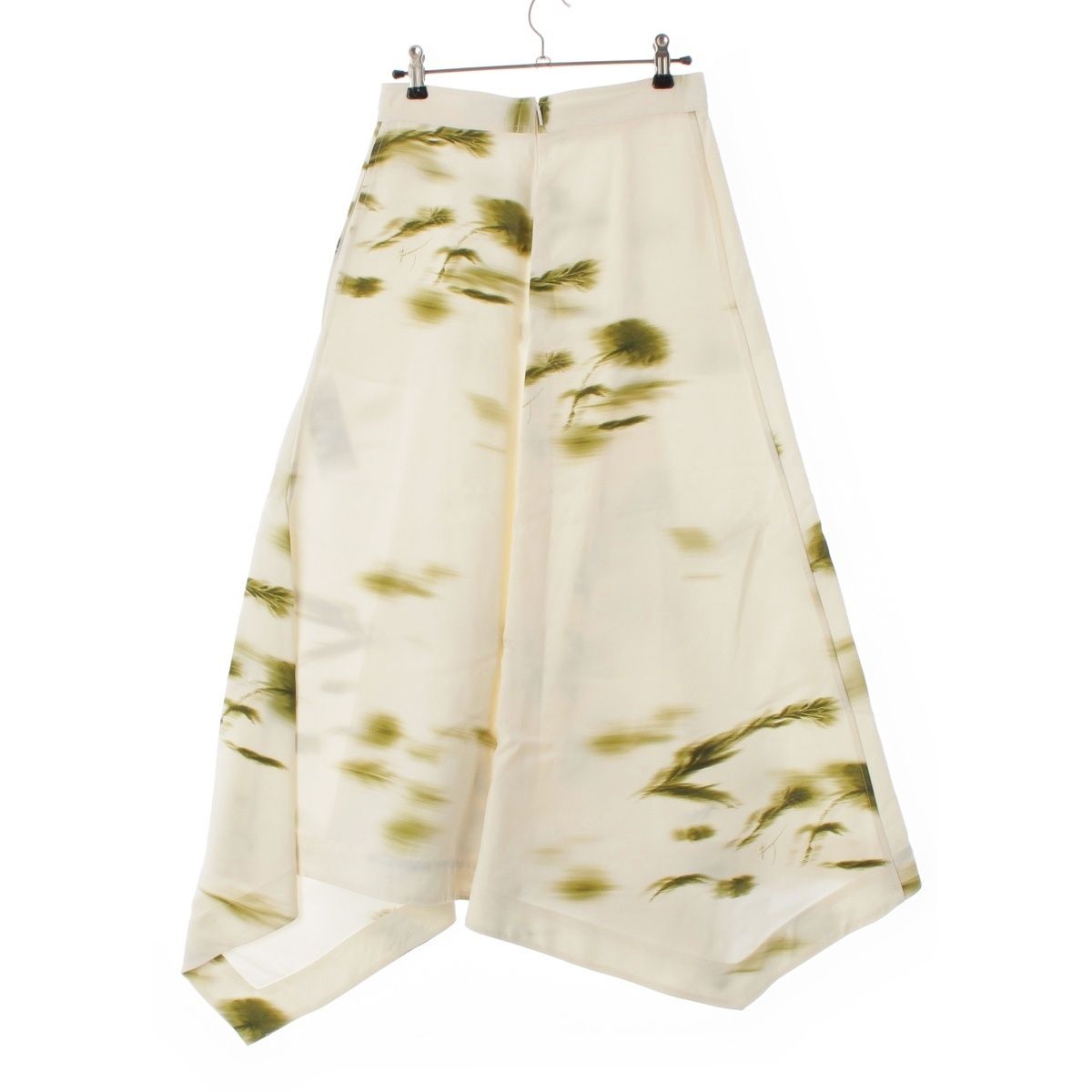 サルヴァトーレフェラガモ コットン サンプル品 ミディスカート プリント スカート ホワイト グリーン WWW_NOITHATQUANGTHANH_NET