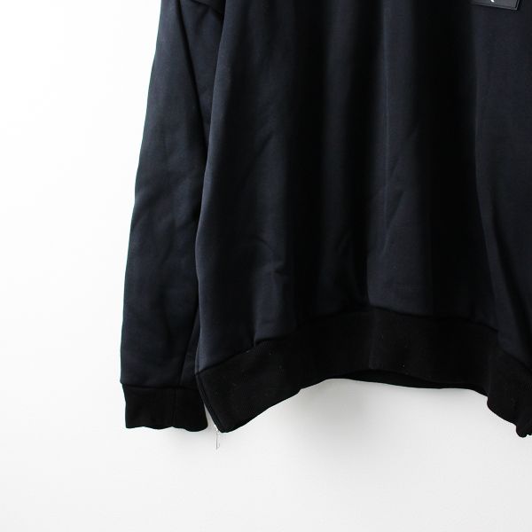 PLAN C プランシー ビアンカパッチ サイドジップスウェット L/ブラック