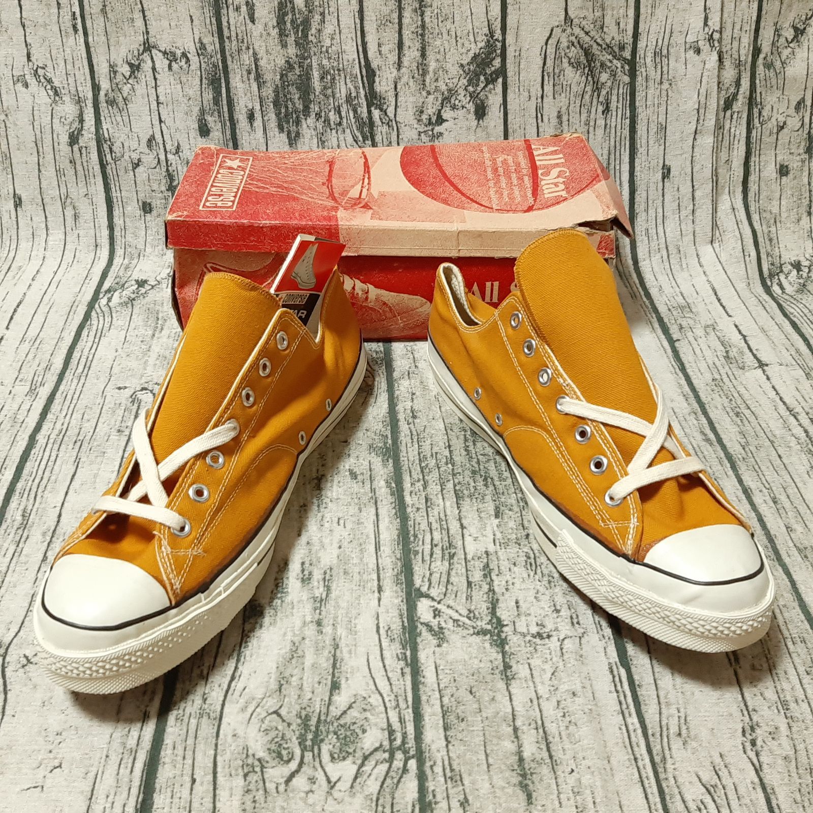 70s コンバース チャックテイラー 一つ星 マスタード カラシ　us12 70s コンバース チャックテイラー 一つ星 マスタード カラシ us12