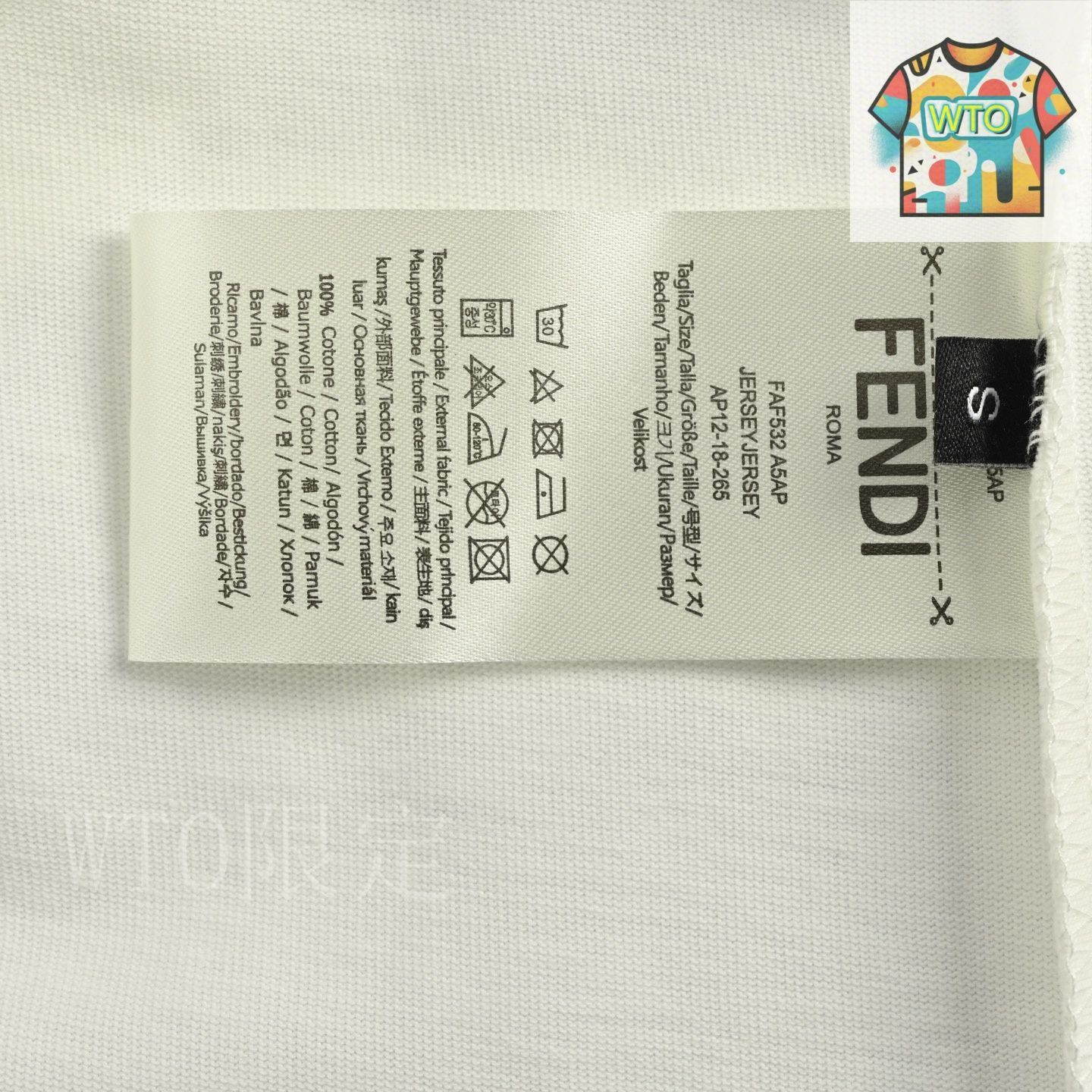 今日WTO】Fendi 25ss モンスターアイズフロッキング T シャツ