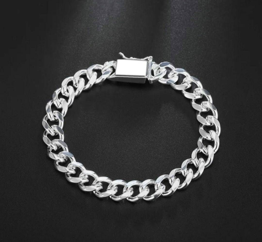 S925 刻印 シルバー チェーン ブレスレット メンズ ストリート 20cm