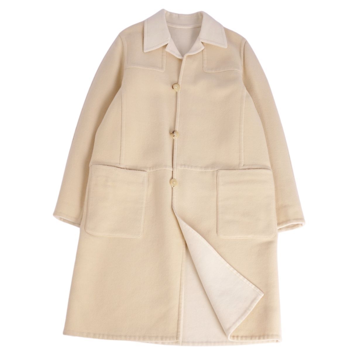 極美品 Vintage エルメス HERMES コート ロングコート リバーシブ