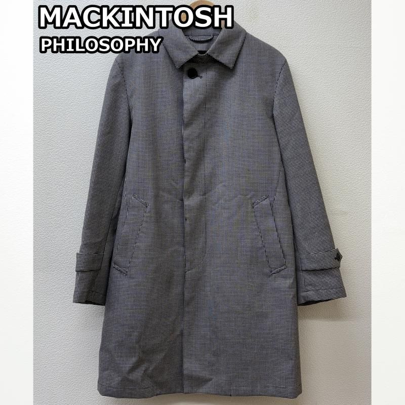 MACKINTOSH PHILOSOPHY マッキントッシュ フィロソフィー コート 4CN71-564-22 ライナー取り外し可 千鳥格子 チンストラップ ステンカラー コート