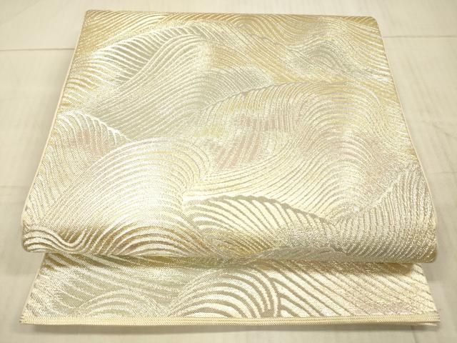 平和屋着物●西陣 川島織物 六通柄 本袋帯 流水文 金銀糸 正絹 DAAX8751cm