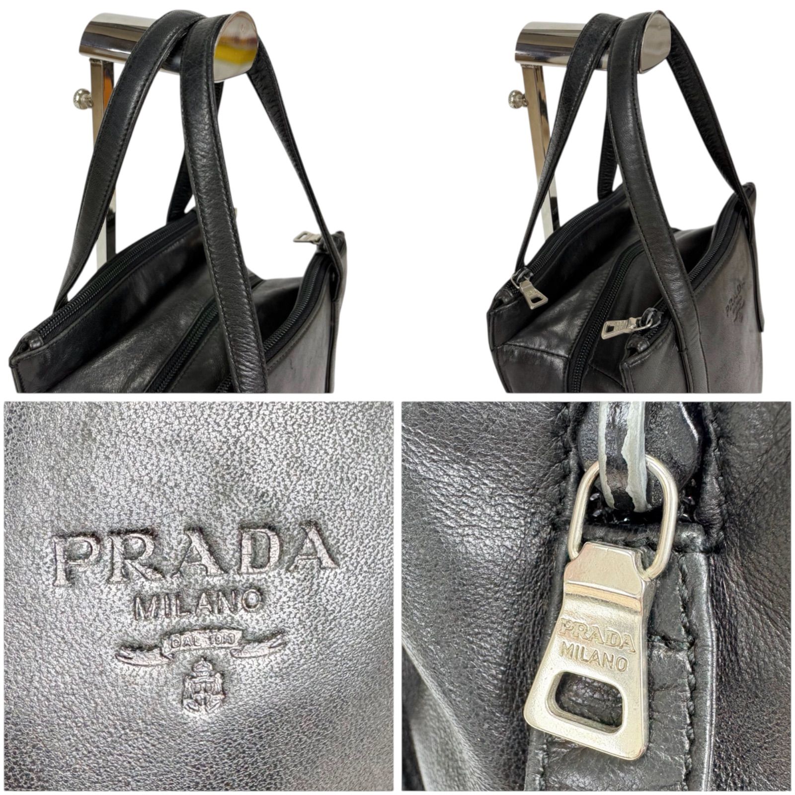 プラダ PRADA ハンドバッグ ブラック 黒 ミニトートバッグ