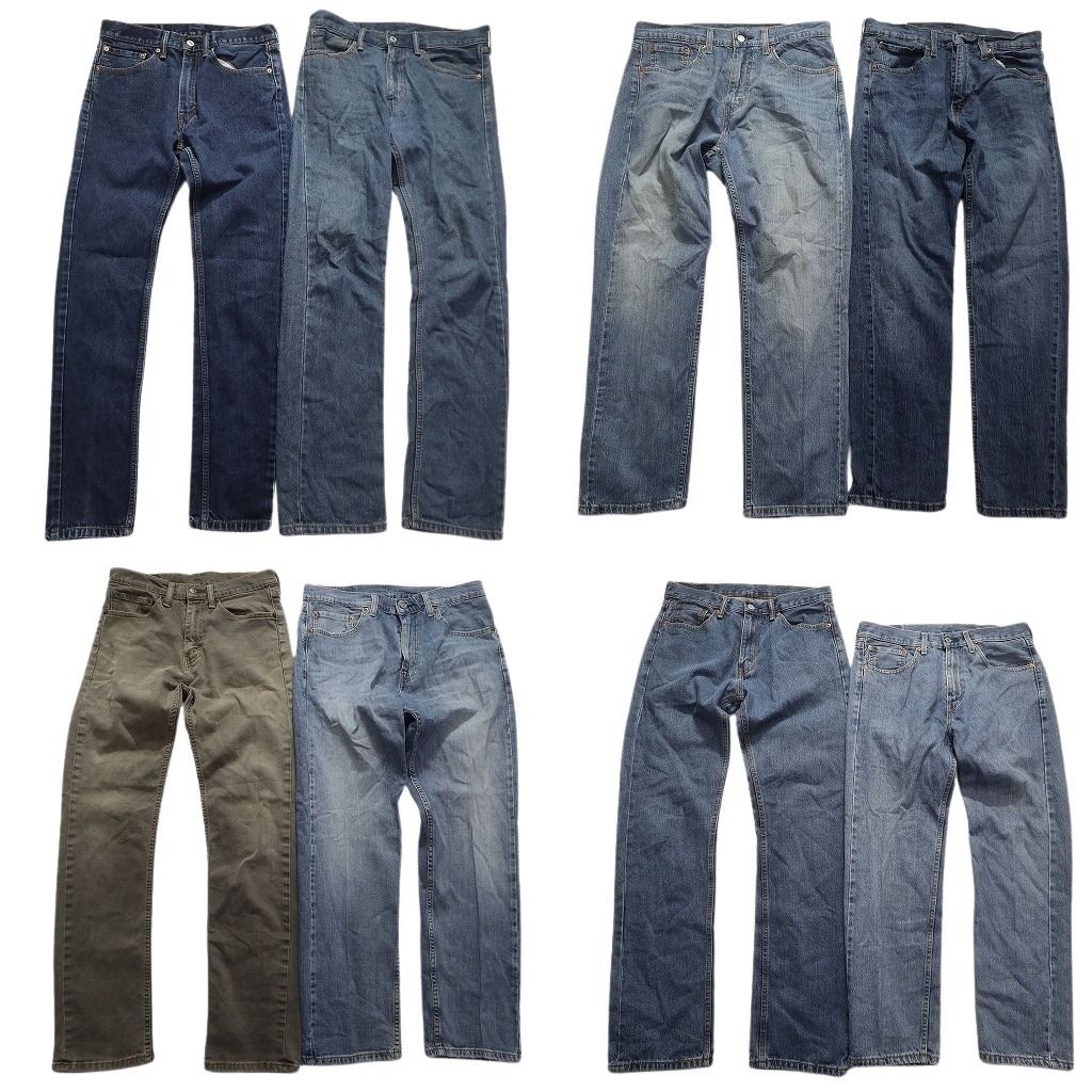 古着卸 リーバイス 505 デニム パンツ 8枚セット メンズ 32 デニム インディゴブルー アメカジ 古着 NA5772