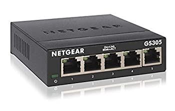 【中古】【非常に良い】NETGEAR アンマネージスイッチングハブ 5ポート 卓上型コンパクト ギガビット 静音ファンレス 省電力設計 GS305