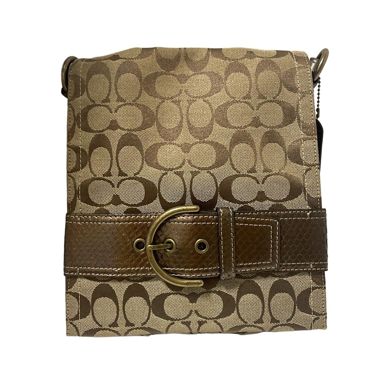 COACH(コーチ) ショルダーバッグ シグネチャー柄 8K39 カーキ
