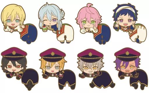 ストラップ キャラクター 全8種セット あんさんぶるスターズ! のっかりラバークリップUNIT 1