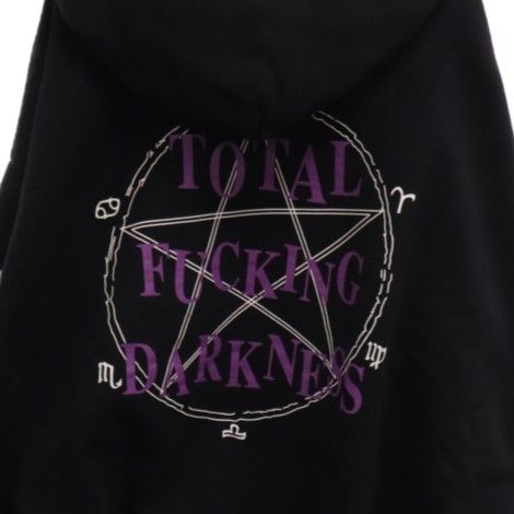 VETEMENTS (ヴェトモン) 16AW Total Fucking Darkness Hoodie MH17TP17  トータルファッキンダークネスフーディ プルオーバーパーカー TFD プリント ブラック