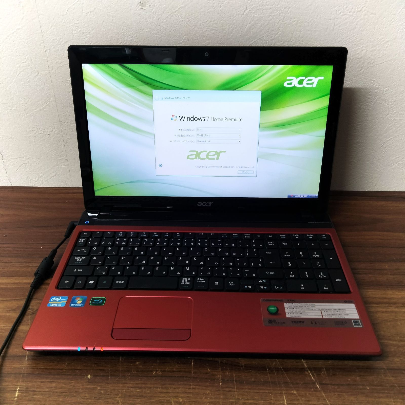 ジャンク品！acer Aspire 5750 windows 7 ノートパソコン ジャンク扱いAcer Aspire 5750 - メルカリ