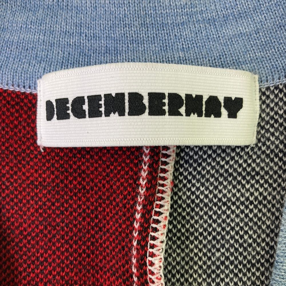 サイズ：XL DECEMBERMAY ディセンバーメイ  ニットセーター 袖ロゴ  ブラック系 [240101429337] ゴルフウェア メンズ ストスト DECEMBERMAY(ディセンバーメイ)｜中古ゴルフウェア通販サイト