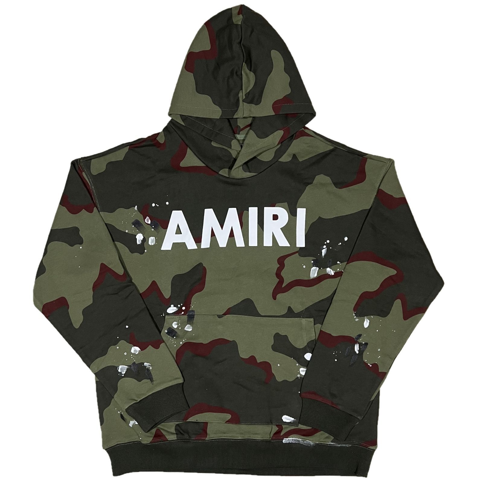 アミリ ARMY LOGO HOODIE 迷彩柄 カモ プルオーバーパーカー - メルカリ