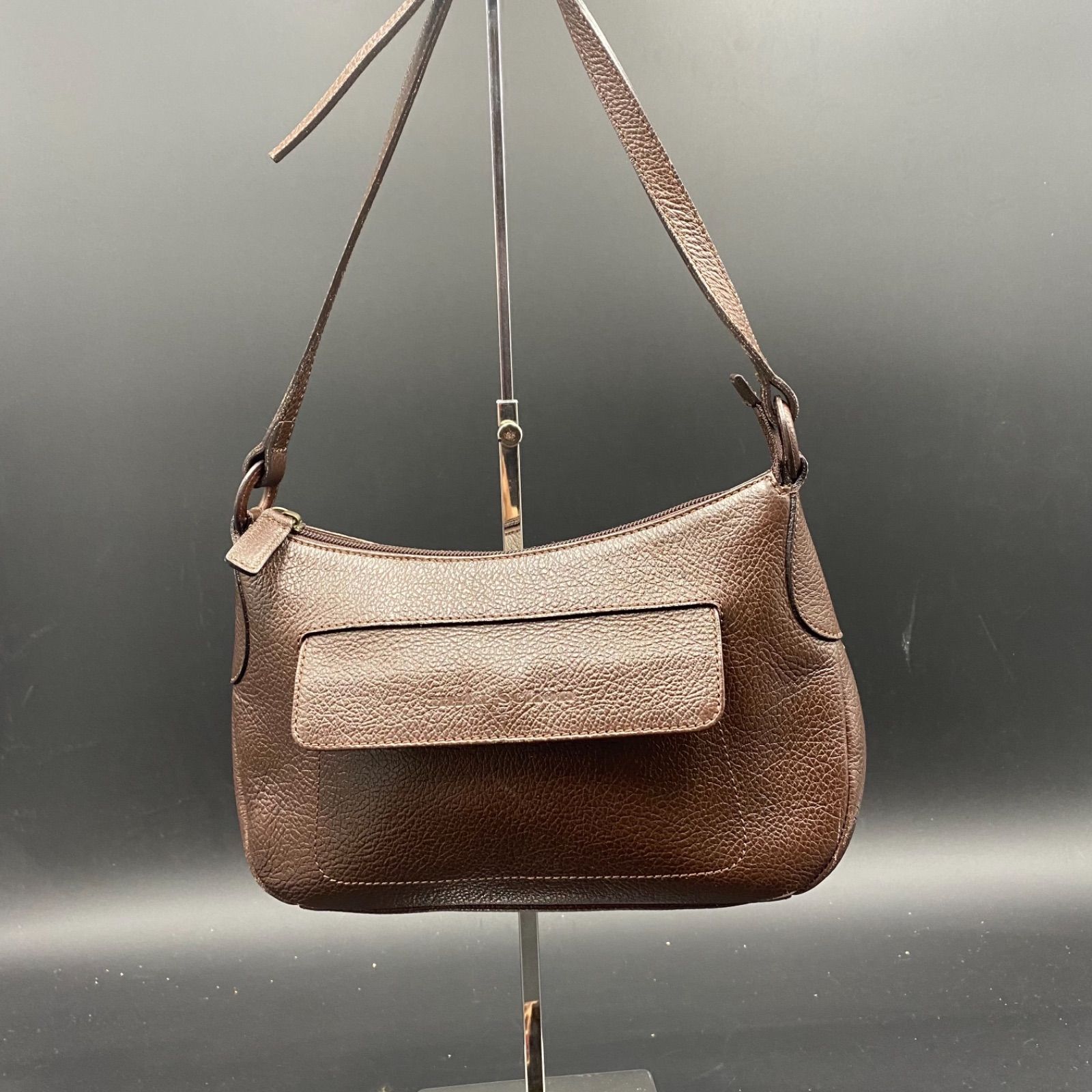 76 良品 mila schon ミラショーン ショルダーバッグ レザー ブラウン