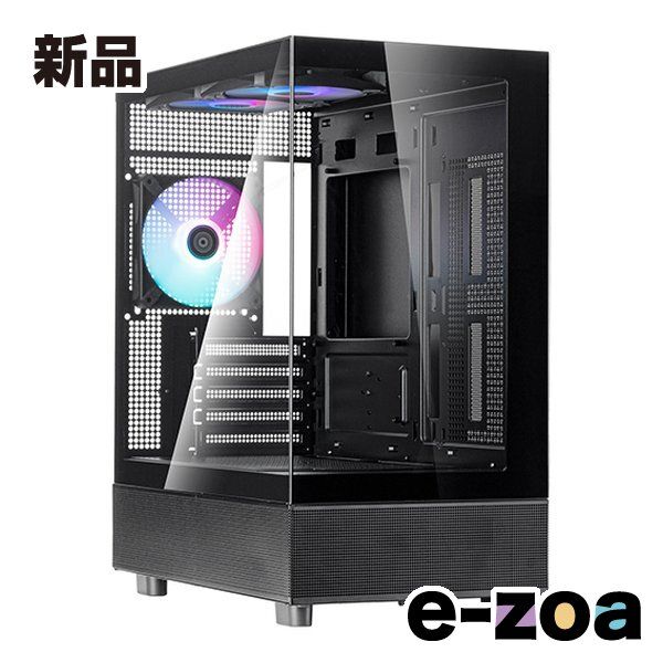 SilverStone Technology シルバーストーン Lucid 04 黒 Micro-ATXケース SST-LD04-B-ARGB 2651476