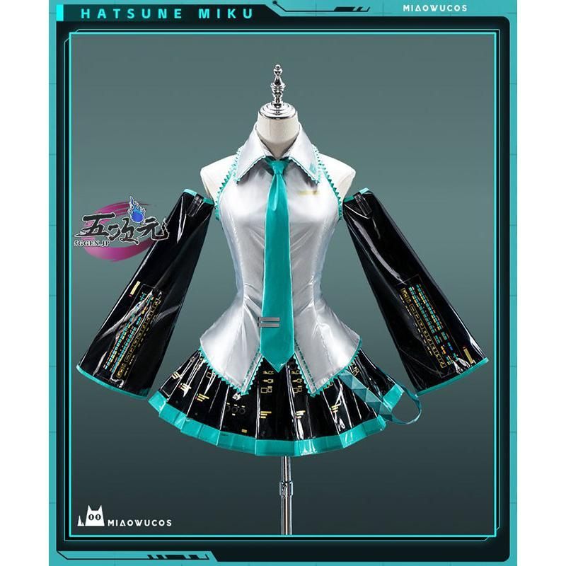 猫屋小舗 ボーカロイド 初音ミク コスチューム 通常V コスプレ衣装 中国公式許可あり 通常Ver ウィッグ 髪飾り ヘッドホンセッ